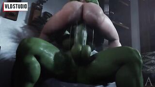 Hentai Futanari Marvel Heroes Fucking Each Other in 3D