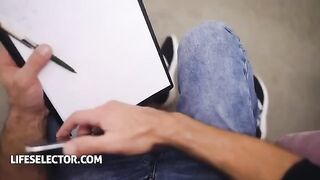 Sporty babe Veronica Leal fucks with a casting director in POV style