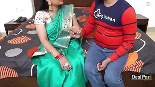 Desi Pari teaches English to a guy and gets screwed hard