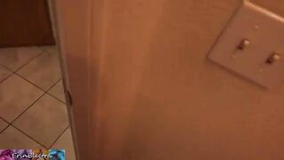 The stepson masturbates while watching his stepmom getting ready for bed