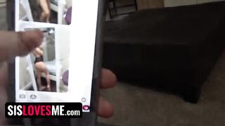 Pervert guy fucks his step sister with big tits hard