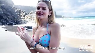 Babe with a luxurious ass was fucked on the beach