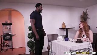 Redhead babe Madison Morgan gets her pussy destroyed