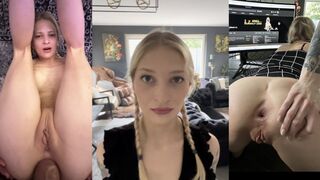 Young teen fucked hard and deep in her tight asshole hole