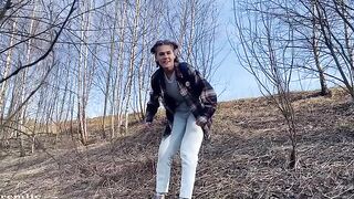 A beautiful slut went camping, and you can join her adventure