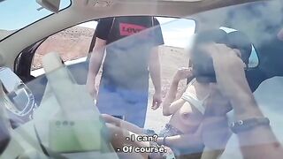 Public dick flash with stranger who then goes away