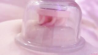 The 4th ejaculation is the best. Nipples and clit stimulation with a toy