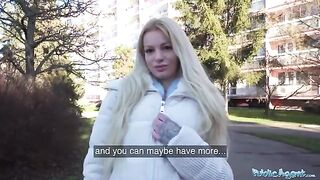 Public Agent: German blonde MILF gets creampied in public