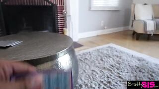 Gina Valentina does her first lap dance for stepbro