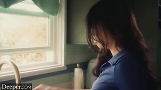 College girl Kylie gets banged by her tutor on Deeper