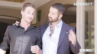 Two gorgeous MILFs are getting fucked by a young American footballer