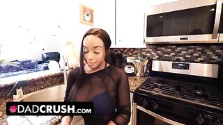Busty ebony stepdaughter Lily Starfire seduces her stepdad