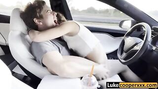 The girl was fucked in her car on the way home