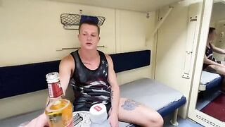 A hot chick is fucking with her friend on a train, it’s really great