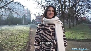European girl, beautiful biology student, gets fucked by a stranger for cash