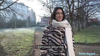European girl, beautiful biology student, gets fucked by a stranger for cash