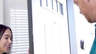 Skinny teen seduces her tutor in a steamy Passion-HD scene, showcasing Dakota Tyler’s petite frame and irresistible charm