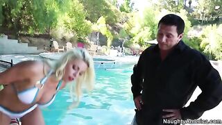 My wife's hot friend Britney Amber is a real pro in sucking cocks