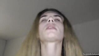 Pink pussy teen shakes ass on big balls and gets fucked hard