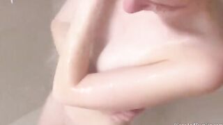 We shower, massage each other, and have sex over the couch in this intimate video
