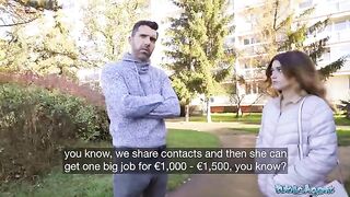 Public Agent Cheating wife Andrea Lapiedra gets fucked for cash