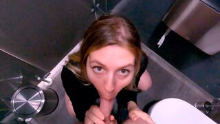 A shoplifter was fucked in the mall toilet, caught red-handed