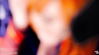 Asuka Langley’s pussy gets creampied after messy blowjob