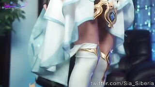 Sex education with Sia Siberia in a fantastical world of Genshin, exploring anal play