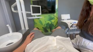 Beautiful dentist fucks with her patient in the hottest way ever