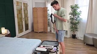 I caught my Foreign friend jerking off in my panties, and I got fucked by Kourtney Love
