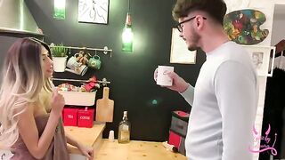 My boyfriend cheats on me with my ex-boyfriend in a steamy kitchen encounter