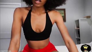 She caught you jerking off and finished with a bang, in a steamy roleplay scene