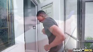 Damion knocked on the wrong door, but the sexy redhead let him in anyway