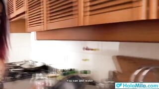 Big tit Latina stepmom Mila Garcia gets her pussy pounded hard