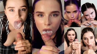 A juicy blowjob compilation with a lot of cum - just what you need!