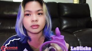 Tina Slick's pussy juice dripped while using Sohimi Rose vibrator