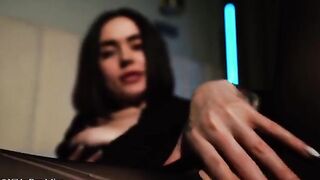 A sexy girl with big boobs gets oiled and fucked hard