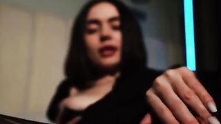 A sexy girl with big boobs gets oiled and fucked hard