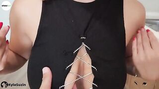 The girl is looking for excuses to get cumshot
