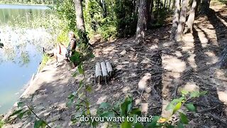 I was peeping at a girl who was masturbating outdoors