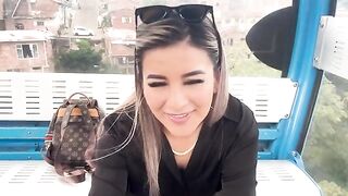 Outdoor blowjob and ride to my stepbrother's best friend while riding the cable car in my city