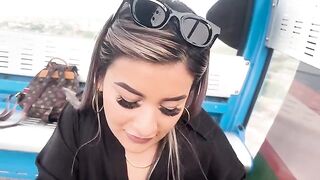 Outdoor blowjob and ride to my stepbrother's best friend while riding the cable car in my city