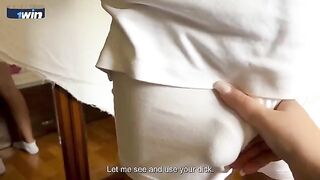 Stepmom with huge tits is getting banged by her stepson in a steamy scene
