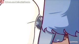 Cartoon characters on a treasure hunt, ending up in a gangbang