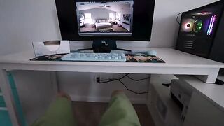 Spy drone caught petite brunette masturbating, WTF Step Bro! - ThroatPie