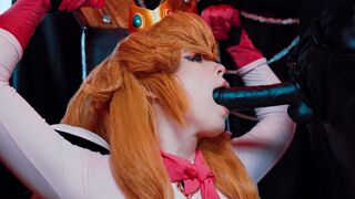 Bowser fucked Princess Peach with his big black cock