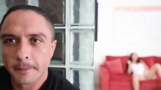 My stepmom was masturbating when I caught her, so I had to fuck her