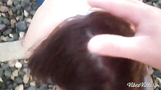 A girl calmed down after sex with stepbrother in HD