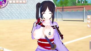 Koikatsu! Game with big tits DanMachi Yamato Mikoto's erotic 3DCG video
