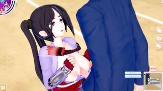 Koikatsu! Game with big tits DanMachi Yamato Mikoto's erotic 3DCG video